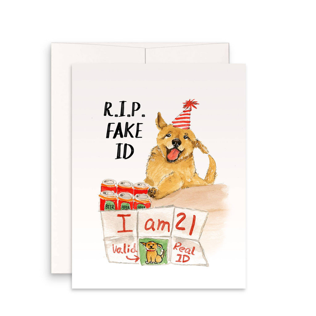 The RIP Fake ID 21st Birthday Card | The Playful Pooch