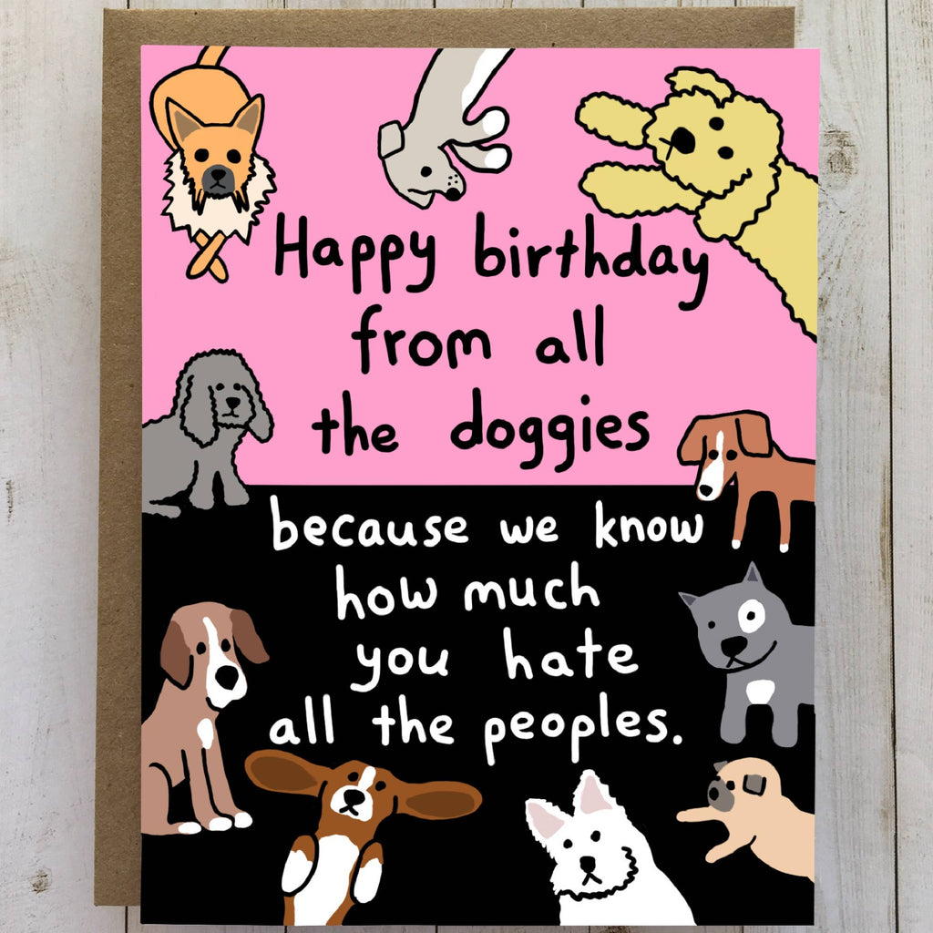 The Happy Birthday From All The Doggies Card | The Playful Pooch