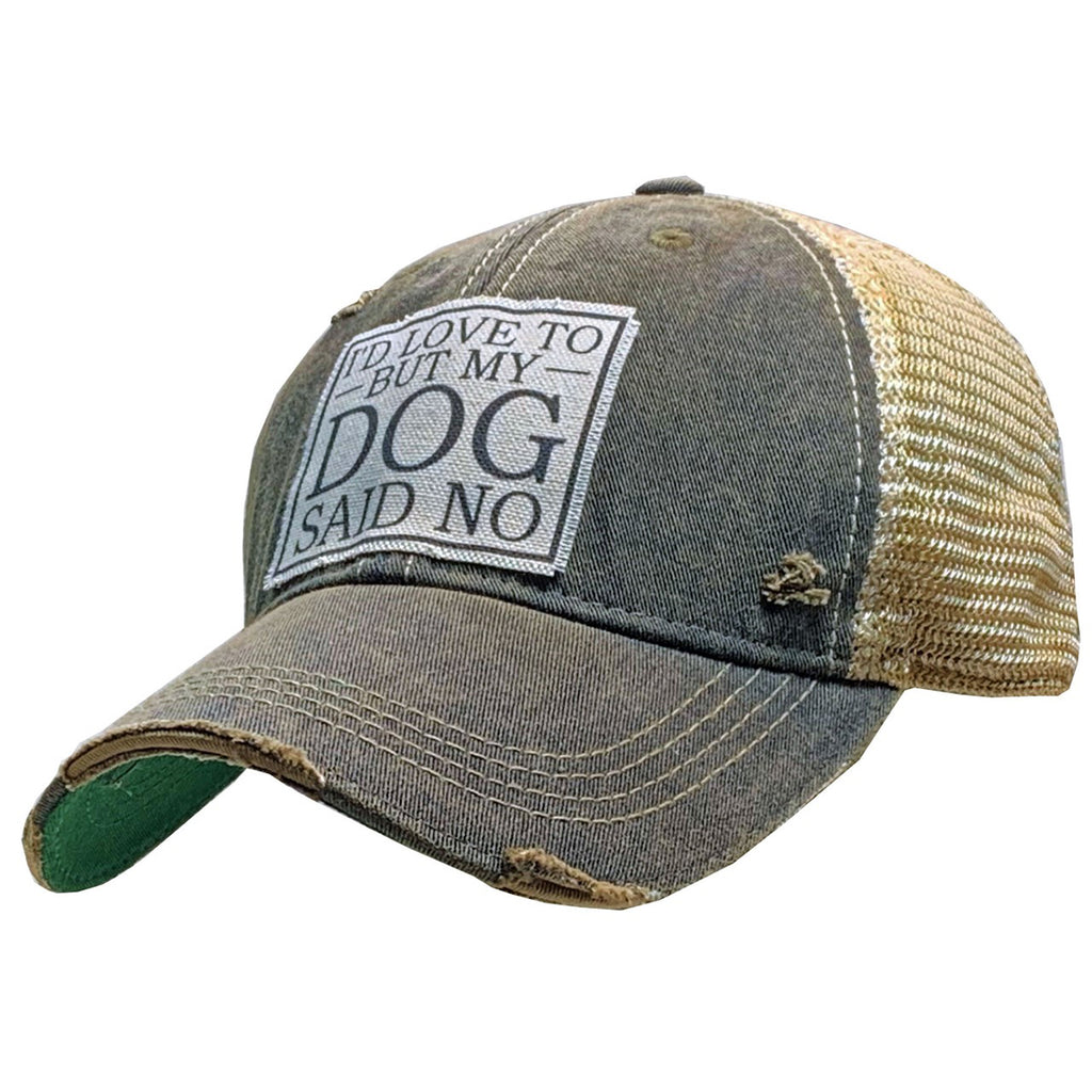 The My Dog Said No Distressed Trucker Hat | The Playful Pooch